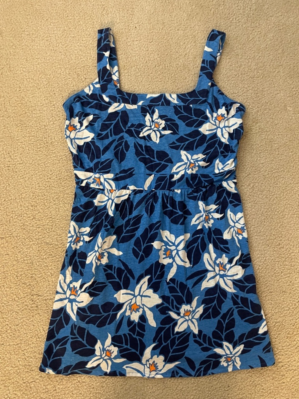 Vintage Tommy Bahama Blue Floral Dress, Size XL